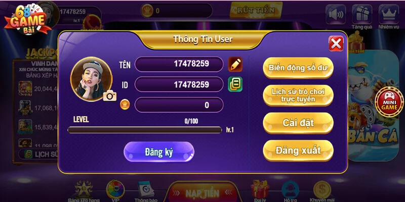 Quy Trình Đăng Ký 68 Game Bài