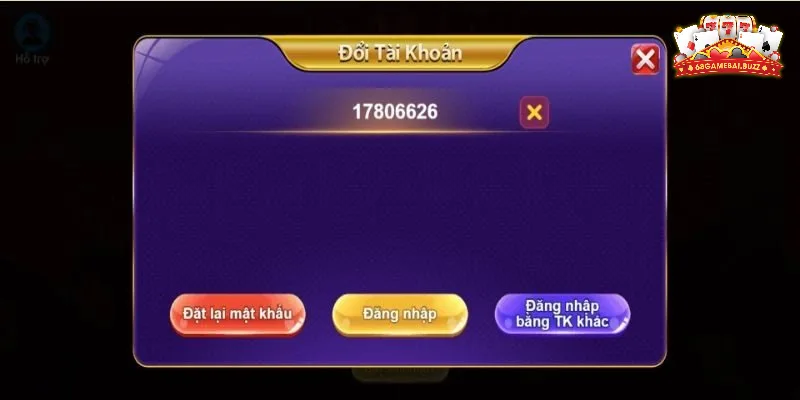 Rủi ro khi mất hoặc quên mật khẩu 68 game bài