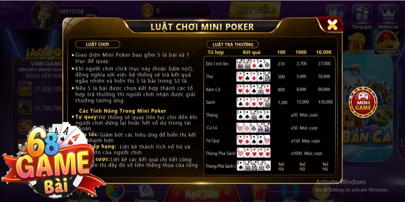 Luật Chơi Poker Texas Hold’em 68 Game Bài